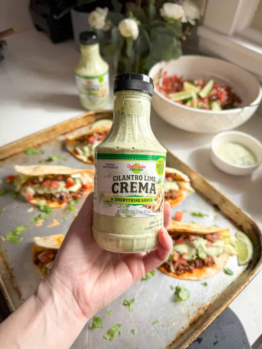 cilantro lime crema sauce by Don Pancho for tacos and dipping